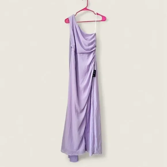 strapless open back dress Shop The Aria One-Shoulder Mini Dress in Diamond Blue main image 1